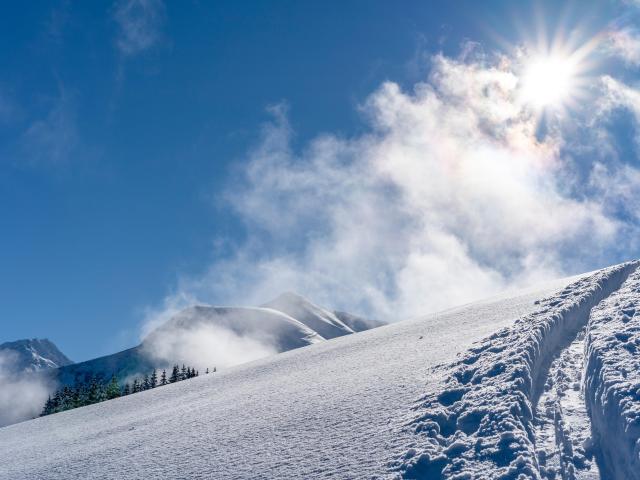 Trace de ski de randonnée