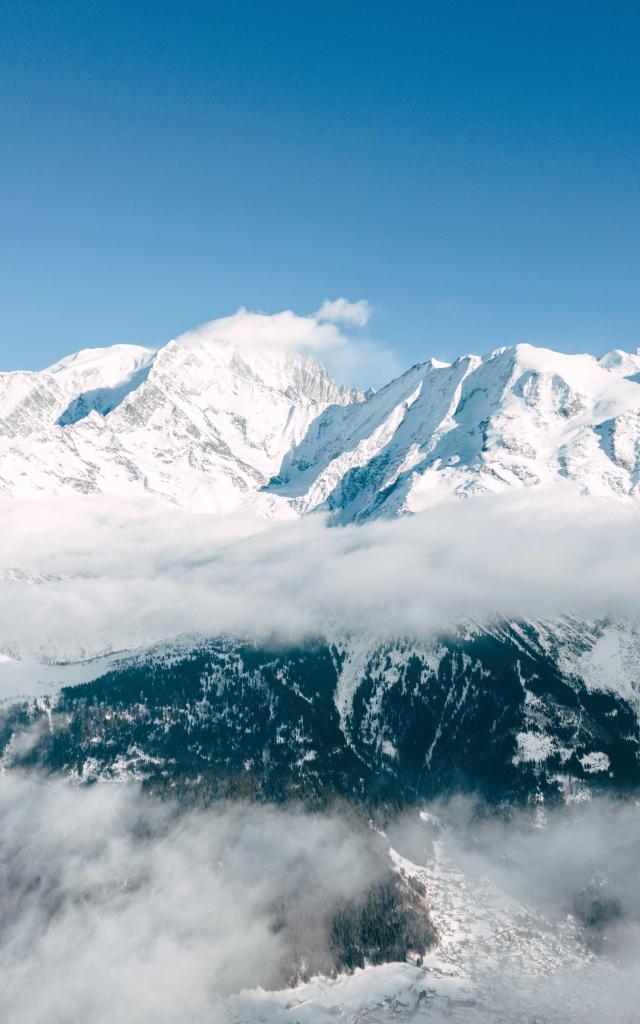 Saint-Gervais Mont-Blanc view of Mont-Blanc