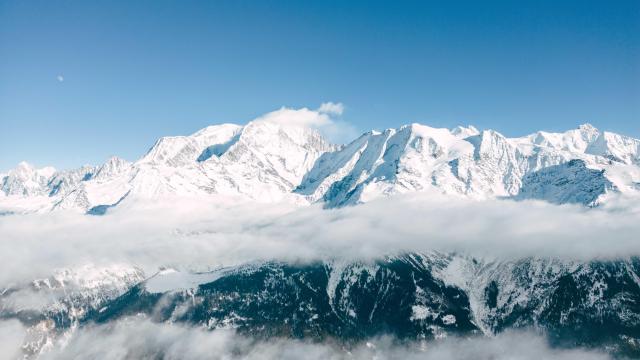 Saint-Gervais Mont-Blanc view of Mont-Blanc