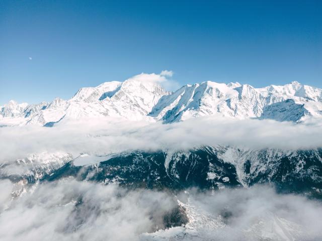 Saint-Gervais Mont-Blanc view of Mont-Blanc