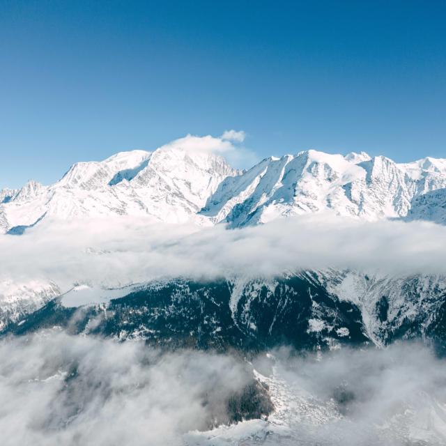 Saint-Gervais Mont-Blanc view of Mont-Blanc