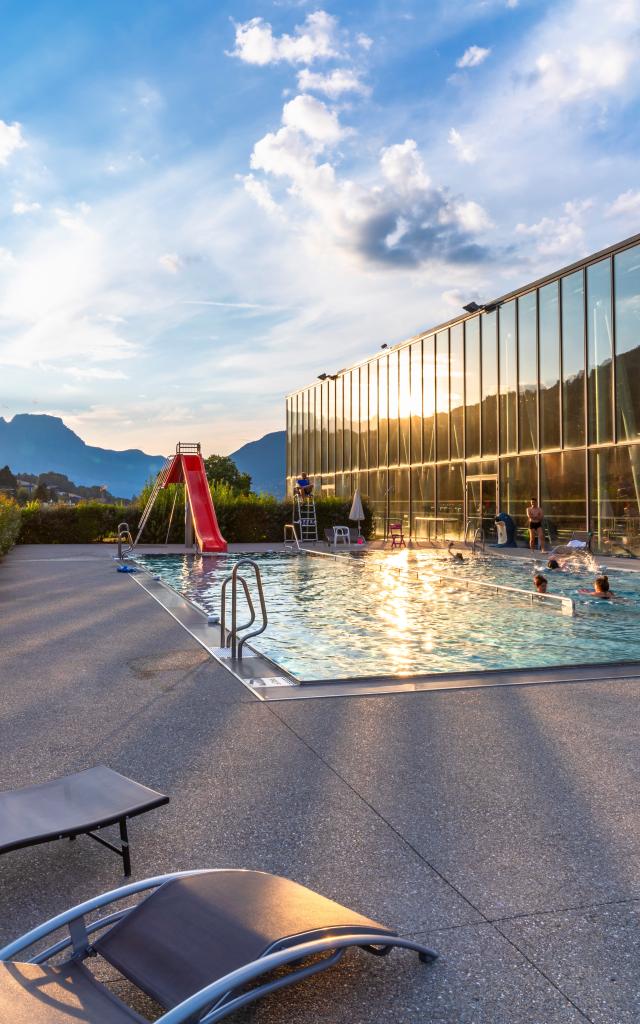 The Saint-Gervais swimming pool in summer