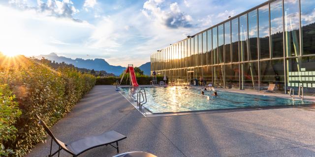 The Saint-Gervais swimming pool in summer