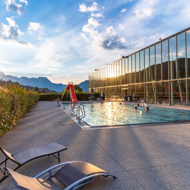 La piscine de Saint-Gervais en été