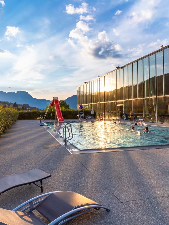 La piscine de Saint-Gervais en été