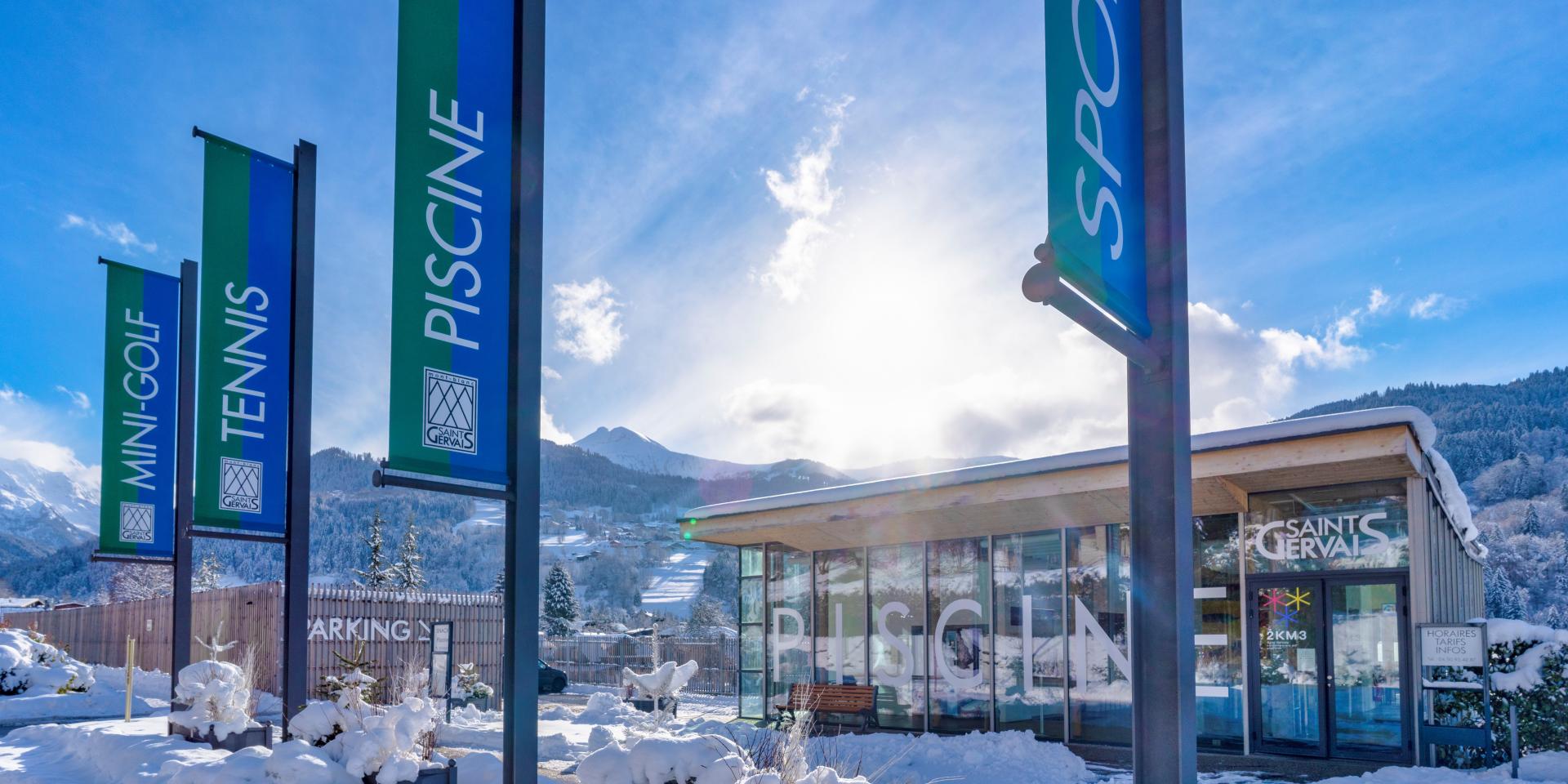 La piscine de Saint-Gervais en hiver