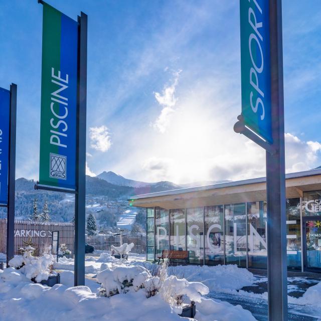 La piscine de Saint-Gervais en hiver