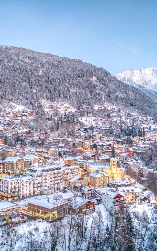 Saint-Gervais Mont-Blanc in the snow