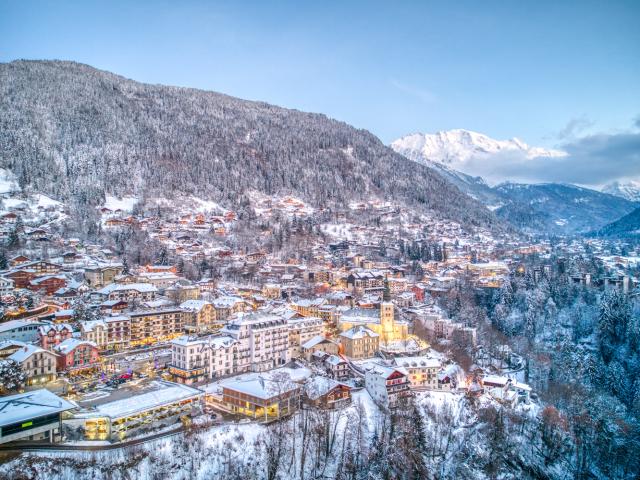 Saint-Gervais Mont-Blanc in the snow