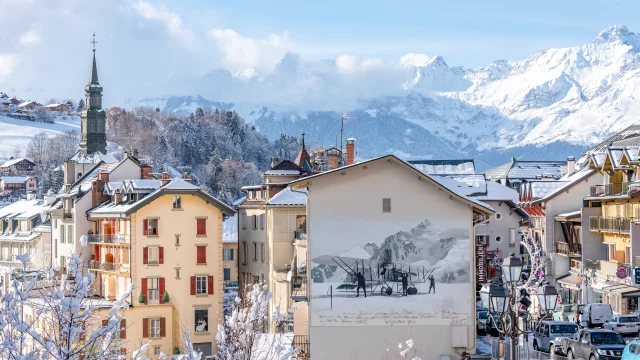 Village de Saint-Gervais en hiver