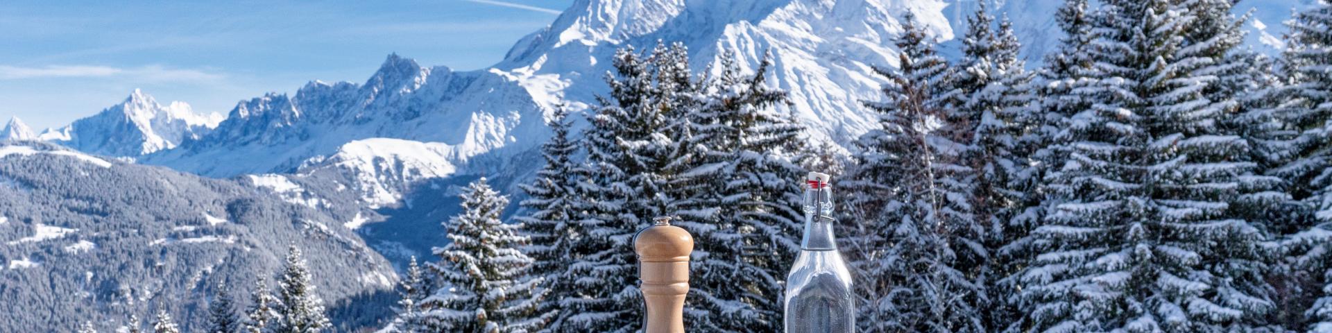 Lunch in a high-altitude restaurant