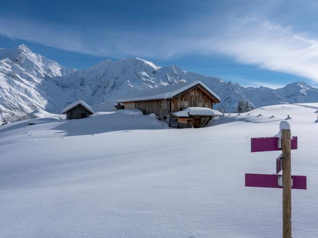 Paysage enneigé de Saint-Gervais Mont-Blanc