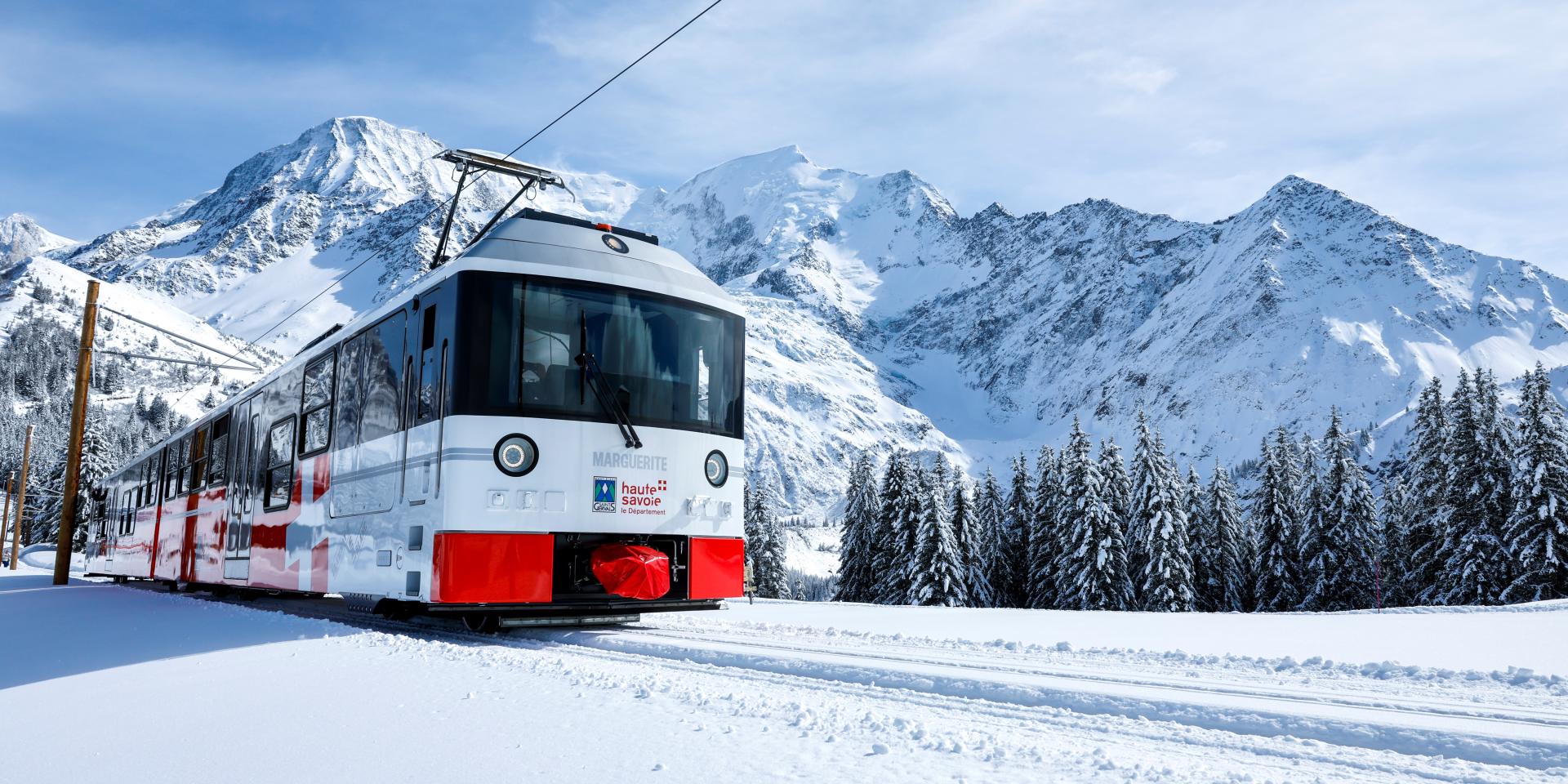 Tramway du Mont-Blanc en hiver