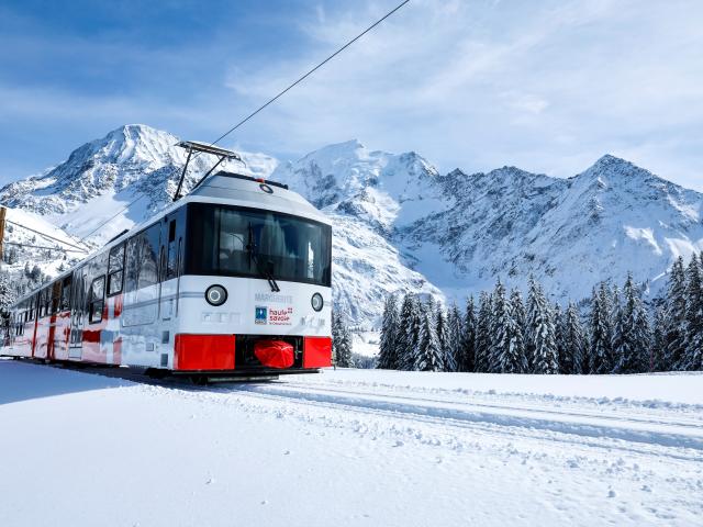 Tramway du Mont-Blanc en hiver