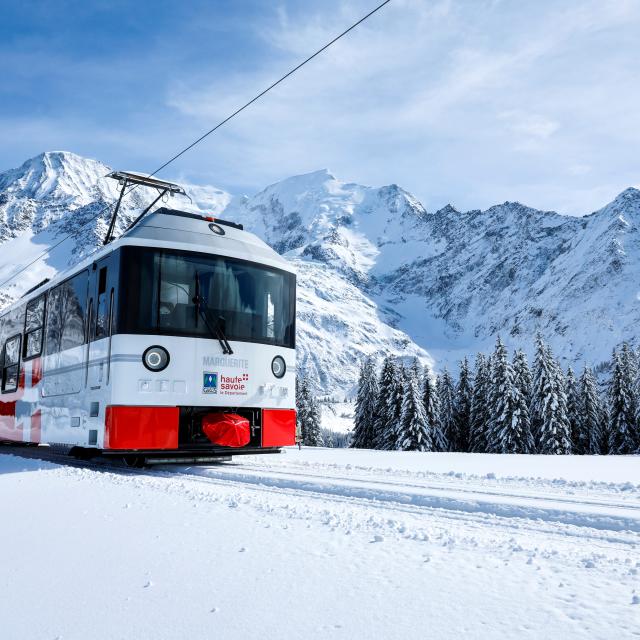 Mont-Blanc tramway in winter