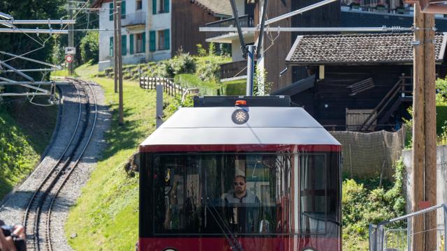 Tramway du Mont-Blanc en gare de Saint-Gervais