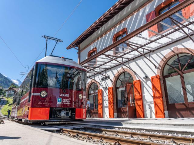 Tramway du Mont-Blanc en gare de Saint-Gervais