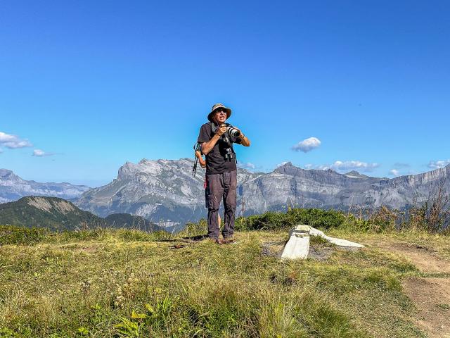 Randonneur au Mont Lachat