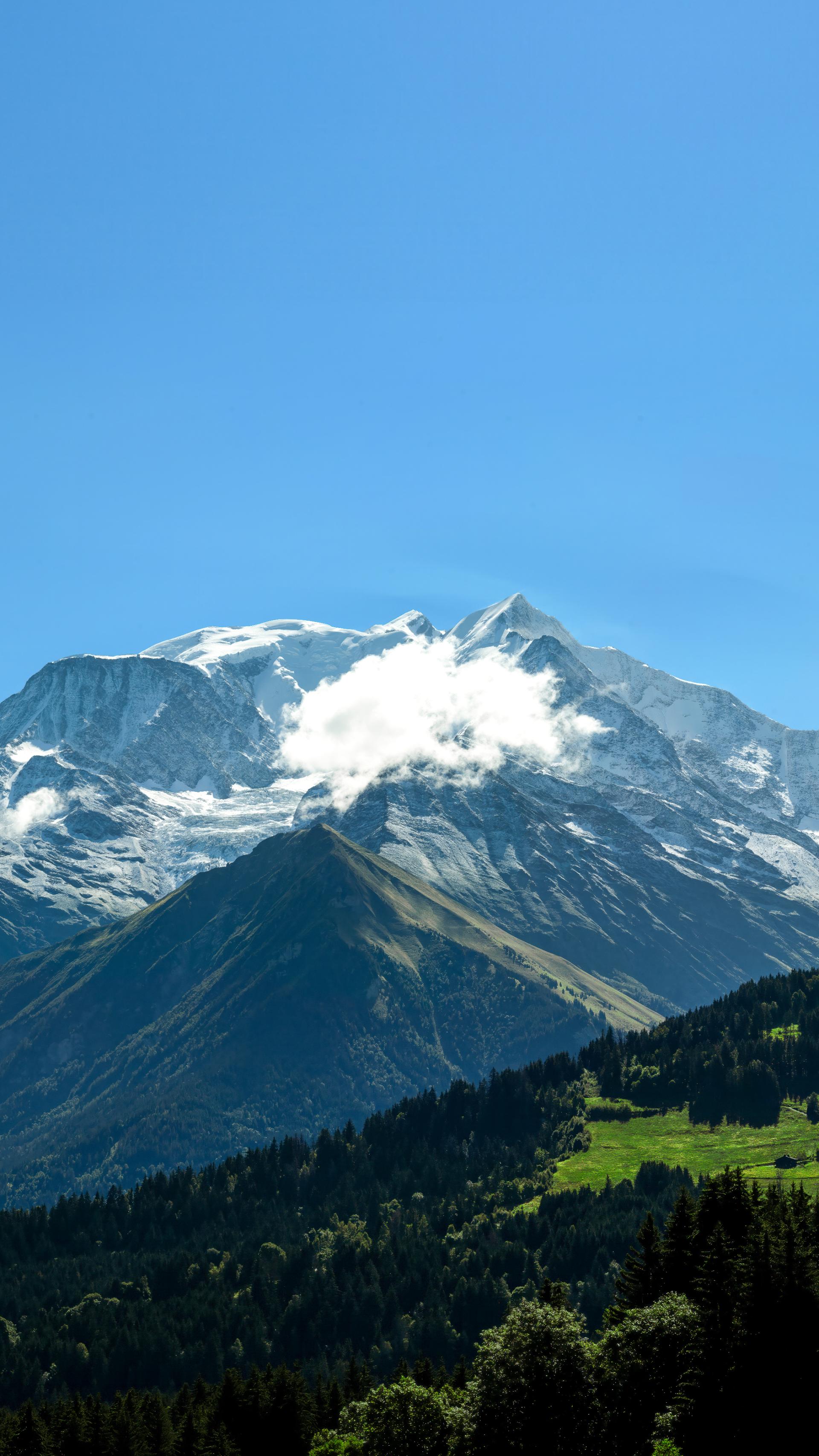 Il Monte Bianco visto da Le Bettex