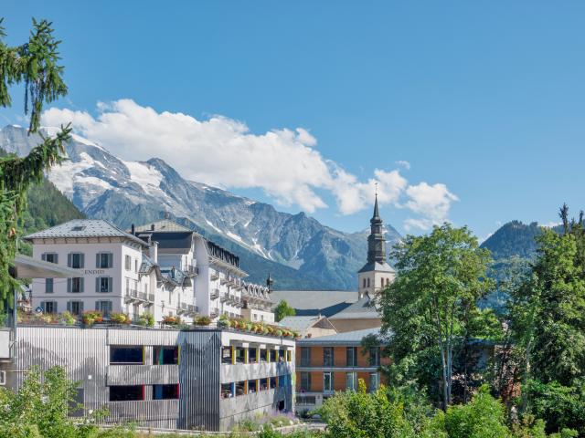 Village center with covered parking