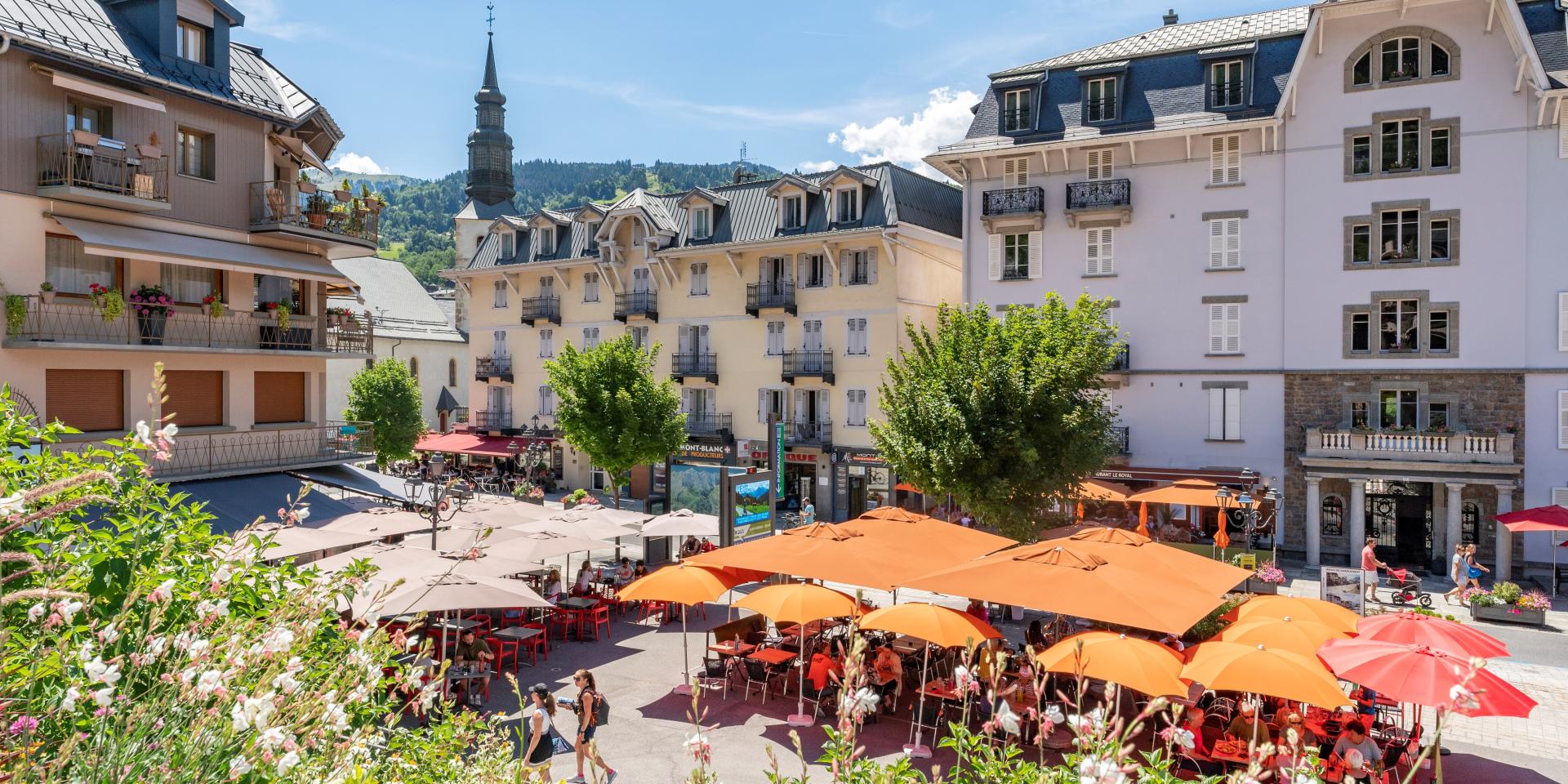 Saint-Gervais village in summer