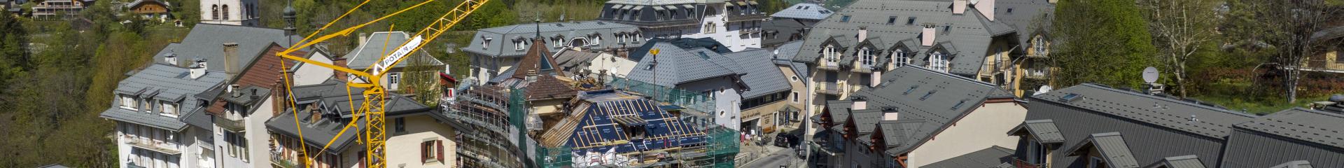 Work in downtown Saint-Gervais