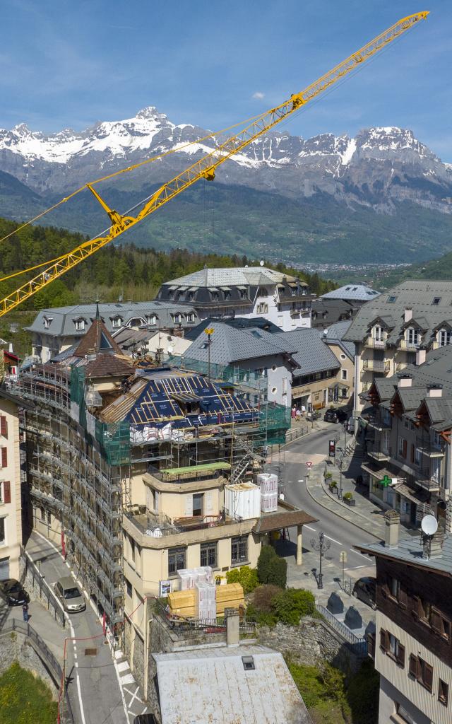 Work in downtown Saint-Gervais