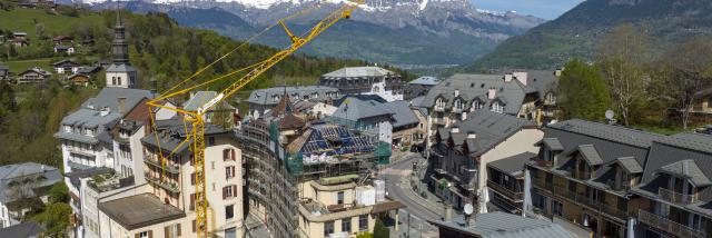 Work in downtown Saint-Gervais