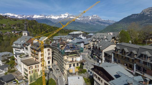 Work in downtown Saint-Gervais