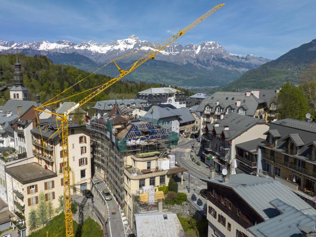 Work in downtown Saint-Gervais