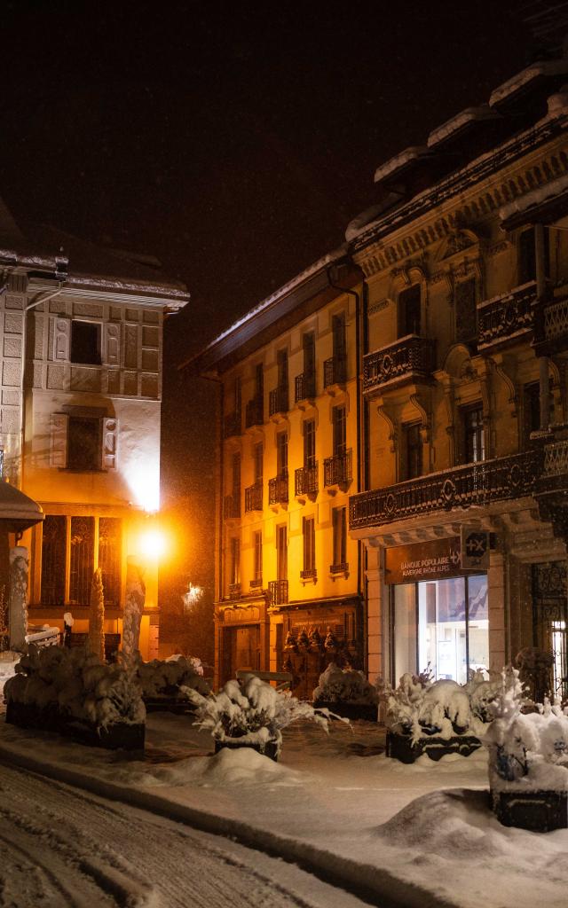 Saint-Gervais Town Hall under the snow