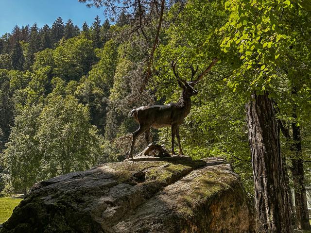 The emblematic rock of the Parc Thermal