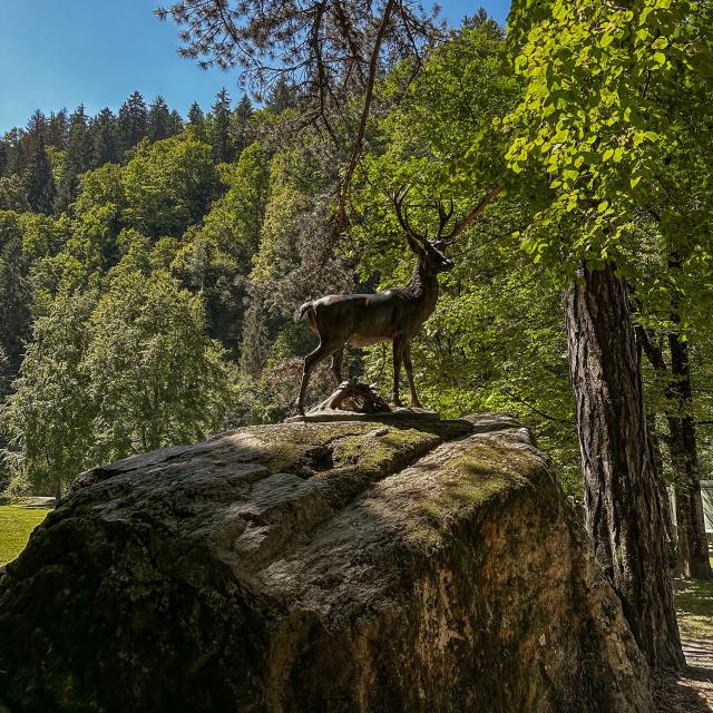 The emblematic rock of the Parc Thermal