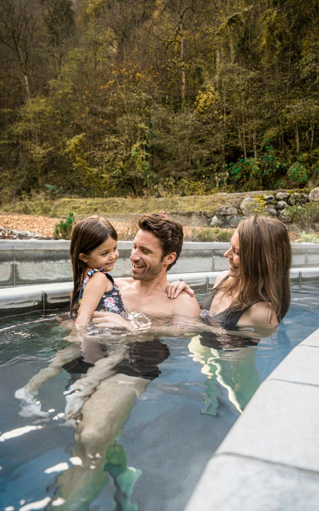 Family outing to the Saint-Gervais thermal baths