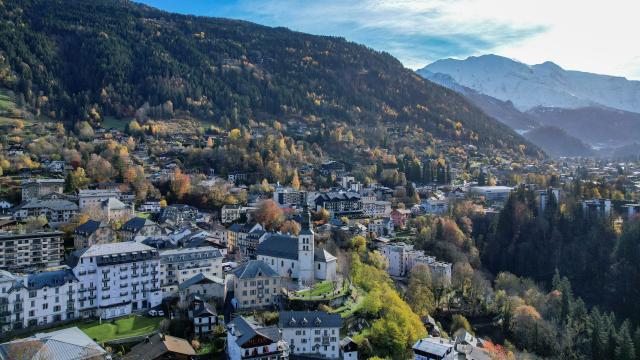 Saint-Gervais village in autumn