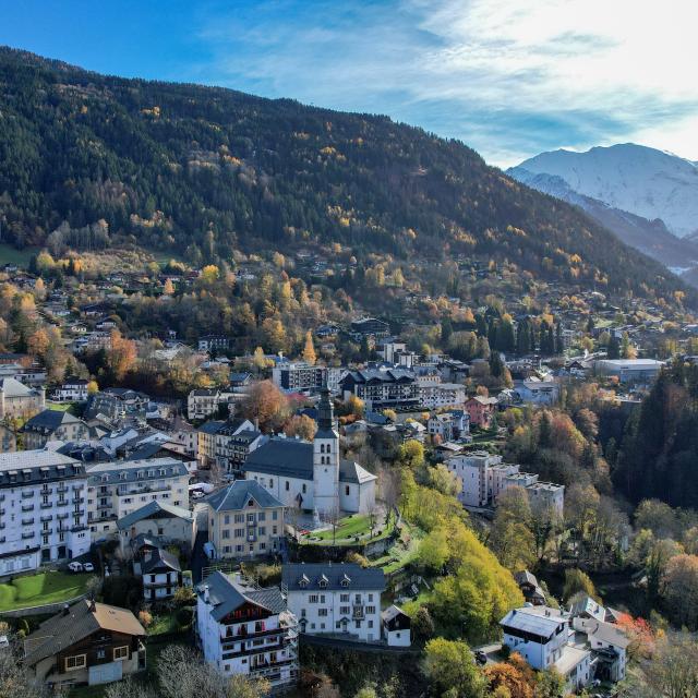 Saint-Gervais village in autumn