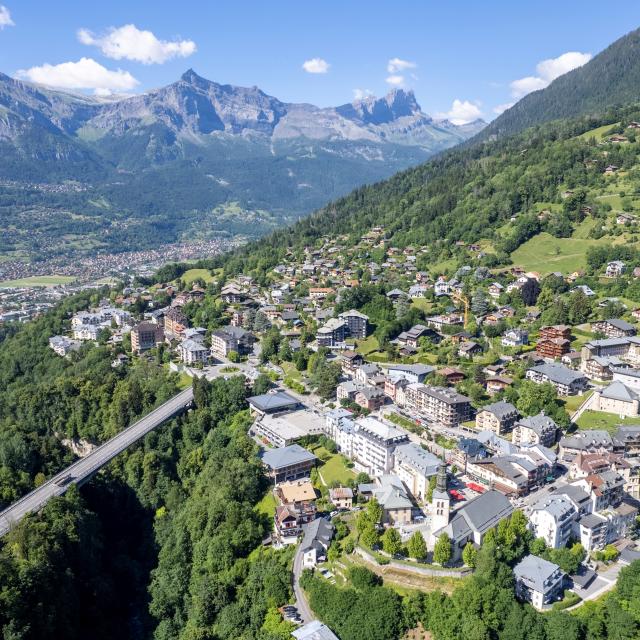 The village of Saint-Gervais from the air