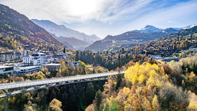 View of Saint-Gervais in autumn