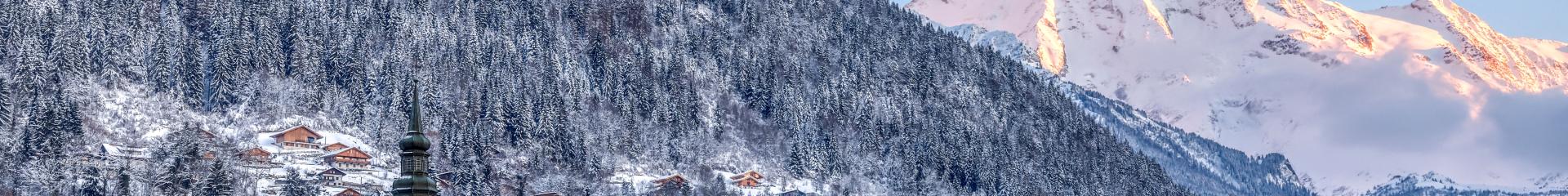 Saint-Gervais village in winter