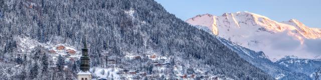 Saint-Gervais village in winter