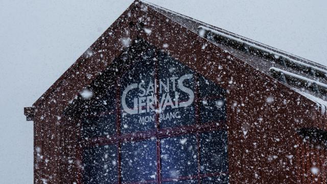 La station de Saint-Gervais sous la neige