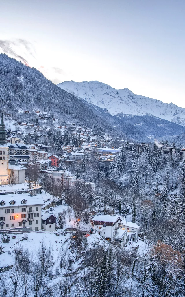 Village de Saint-Gervais sous la neige