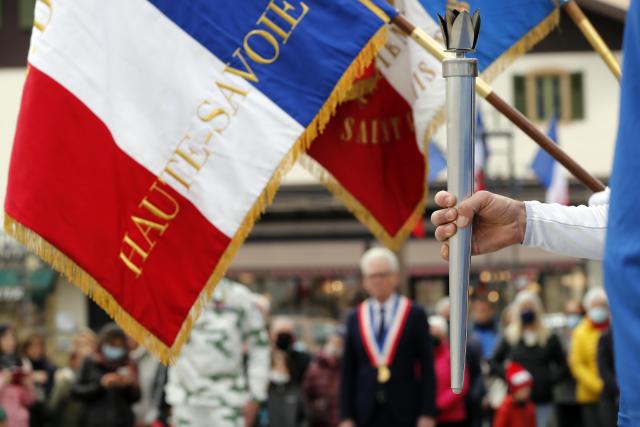 French commemoration of the armistice day november 11 1918, end of the first world war.