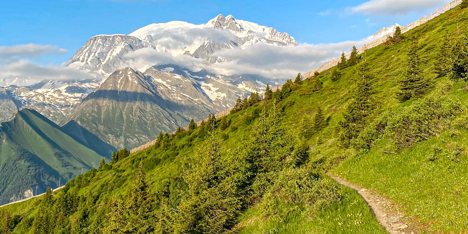 Sentier de randonnée à Saint-Gervais Mont-Blanc