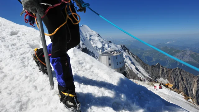 Alpinisme à proximité du refuge du gouter