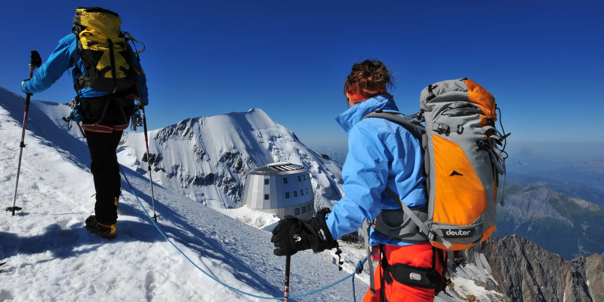 Alpinistes au refuge du Gouter