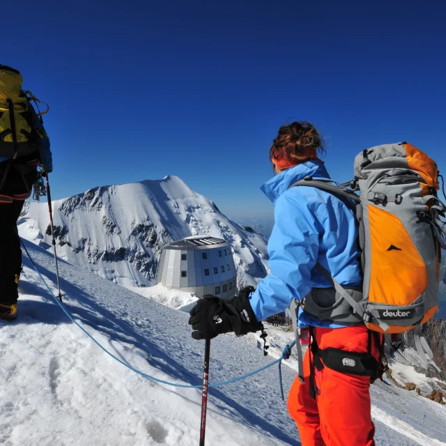 Alpinistes au refuge du Gouter