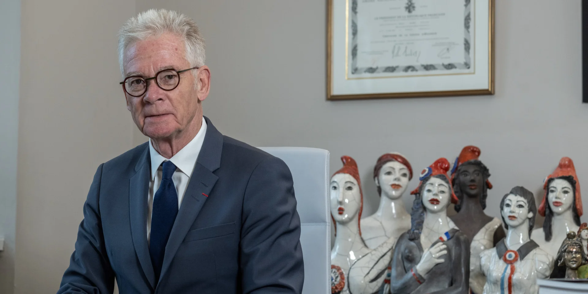 Jean-Marc Peillex, dans son bureau de la mairie de Saint-Gervais