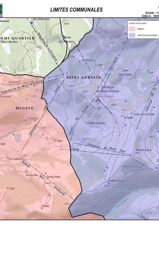 Limites communales Megève Saint-Gervais