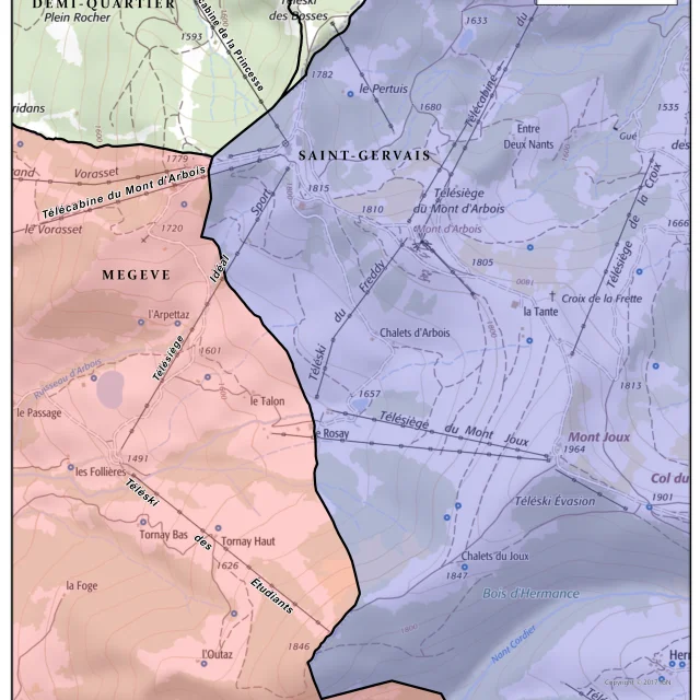 Limites communales Megève Saint-Gervais